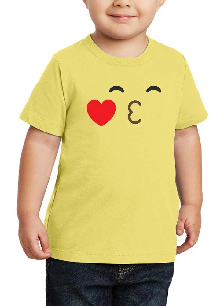 Pack of 5 Kids Yellow Smiley Face T-Shirts - Kids Unisex Round Neck Cotton Short Sleeve Tees - Soft and Comfortable Emoji T-Shirts for Kids