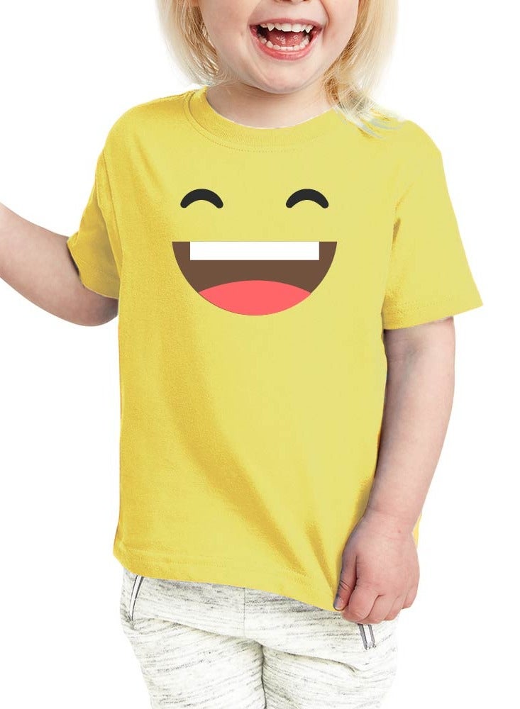 Pack of 5 Kids Yellow Smiley Face T-Shirts - Kids Unisex Round Neck Cotton Short Sleeve Tees - Soft and Comfortable Emoji T-Shirts for Kids