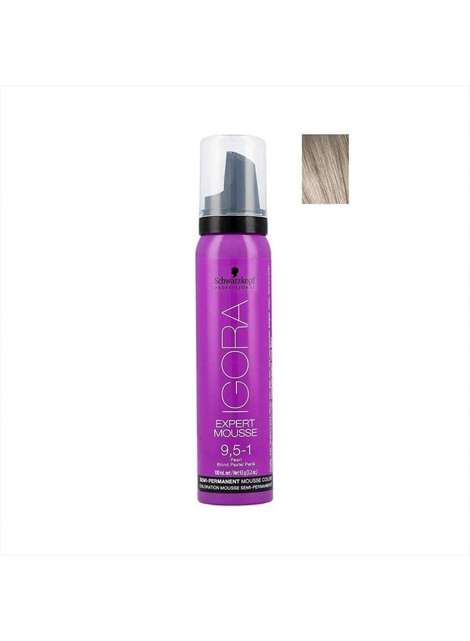 Professional Igora Expert Mousse, 9.5-1, Pearl, Semi-permanent, 3.2 Ounce