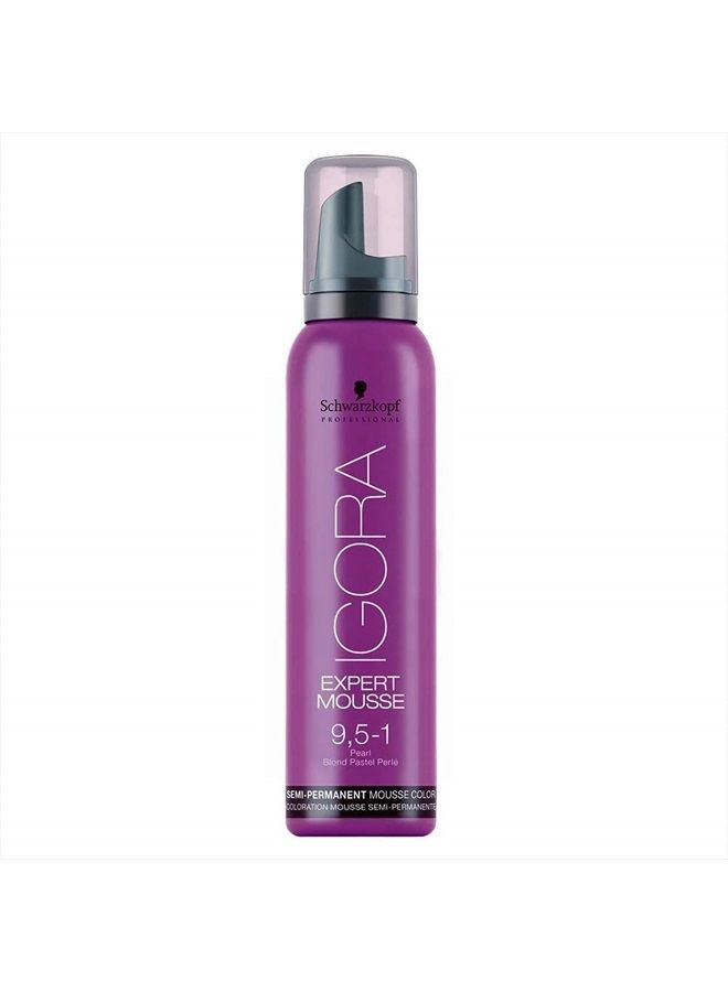 Professional Igora Expert Mousse, 9.5-1, Pearl, Semi-permanent, 3.2 Ounce