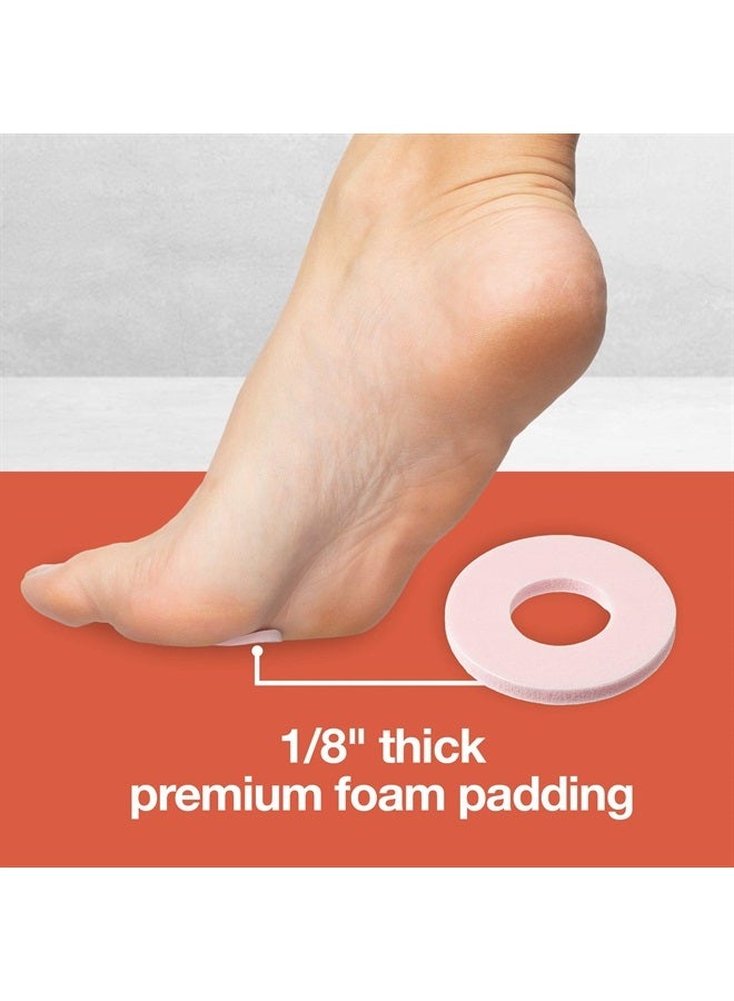 Callus Cushions Round Foam Padding with Water-Resistant Self-Stick Adhesive, Protects Foot, Heel and Toes from Rubbing and Friction, Pain Relief from Shoe Pressure (24 Count)