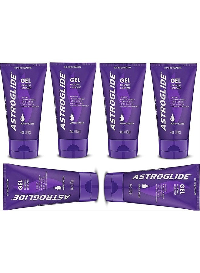 Personal Lubricant Gel, 4-Ounce Tubes (Pack of 6)