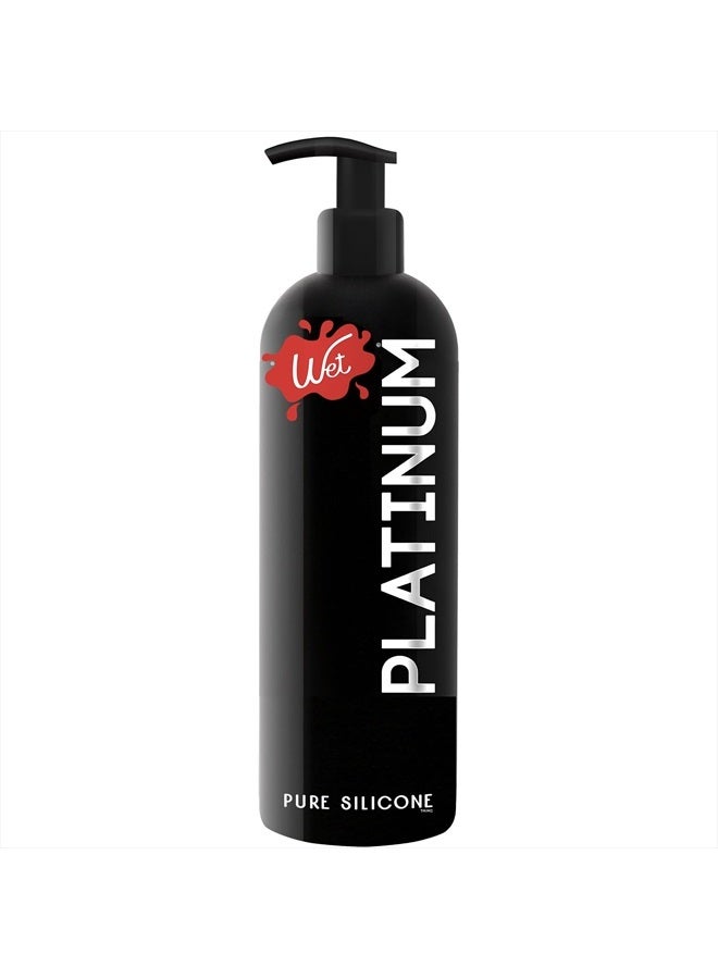 Platinum Silicone Based Lube 16 oz Bottle, Premium Personal Luxury Lubricant, Men, Women And Condom Compatible Water Resistant Non Sticky Hypoallergenic Paraben Free