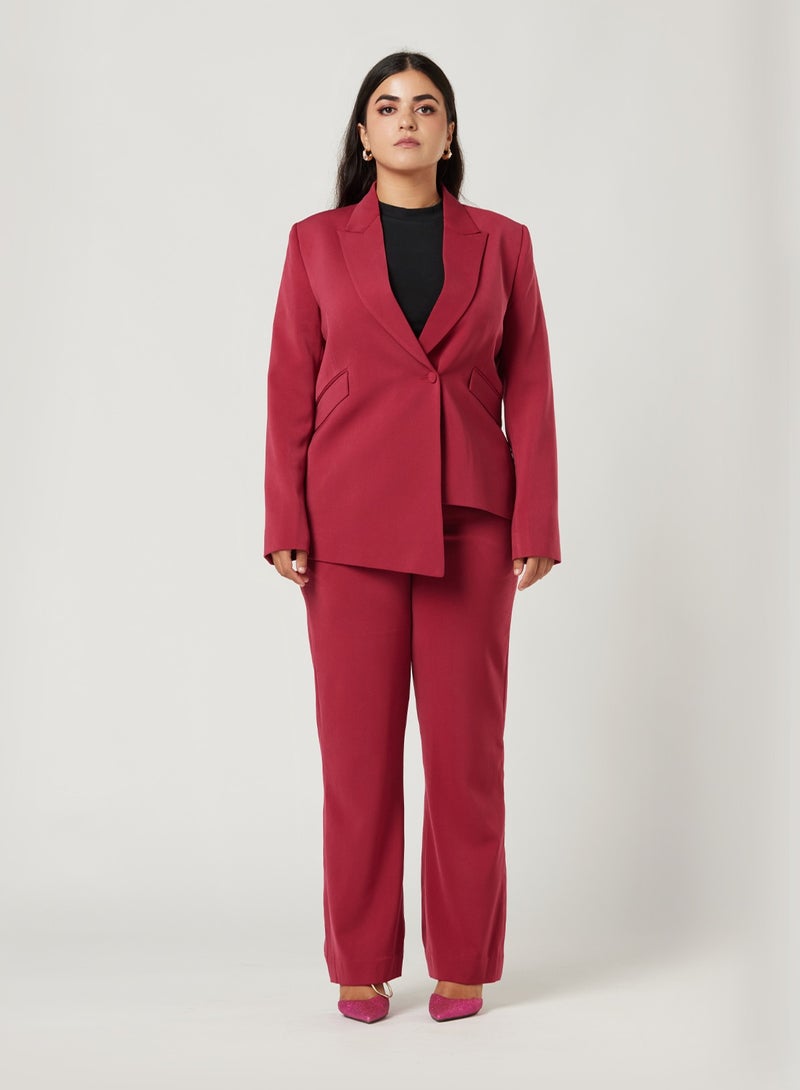 Viva Magenta Two-piece Suit Set with pants