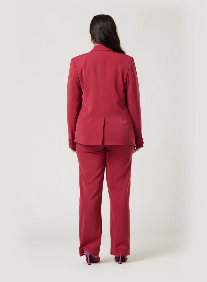 Viva Magenta Two-piece Suit Set with pants