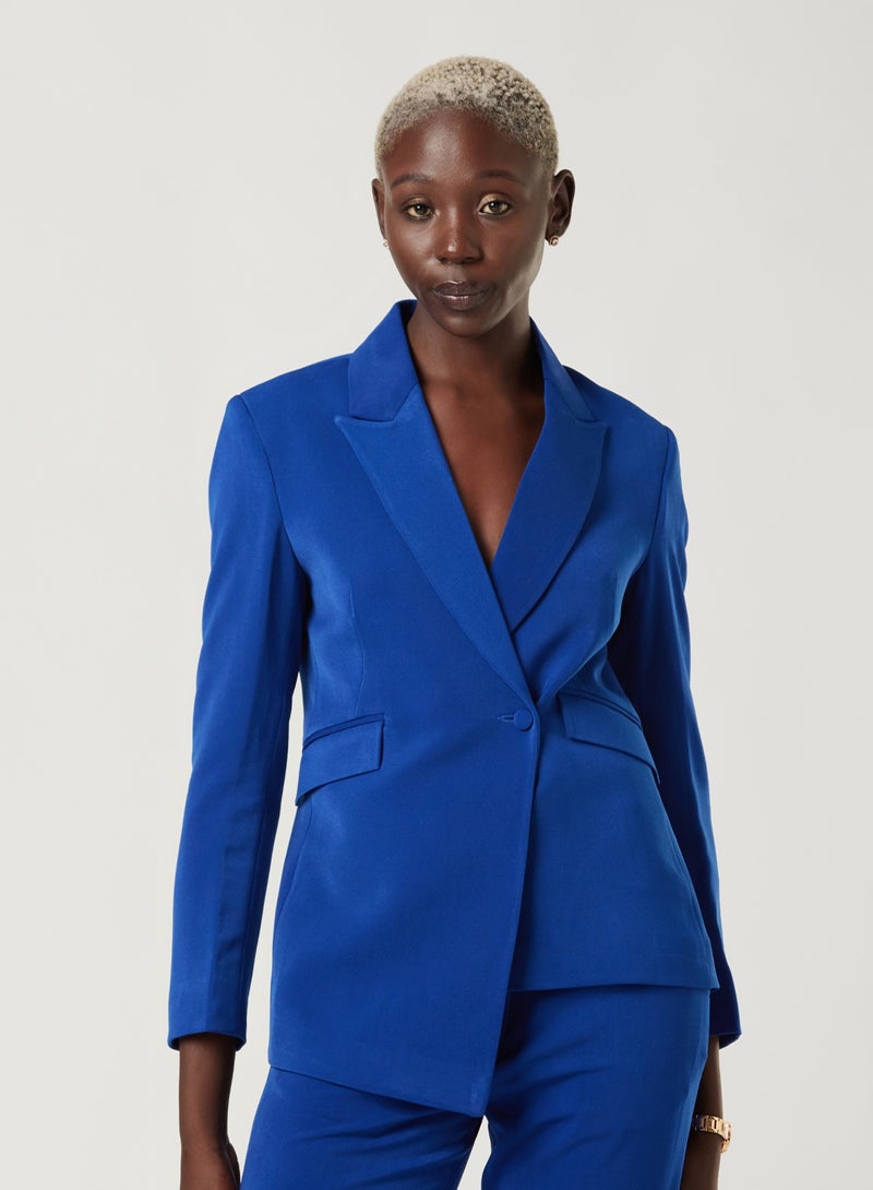 Cobalt Two-piece Suit Set with pants