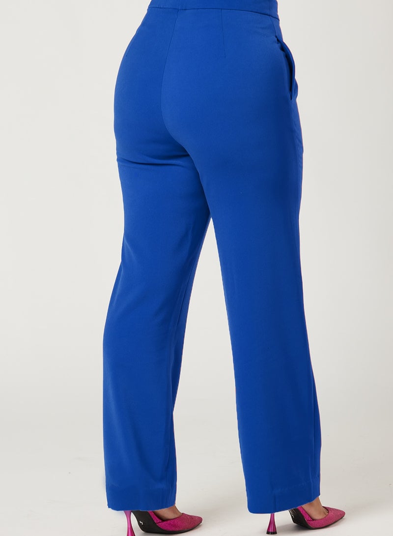 Cobalt Two-piece Suit Set with pants