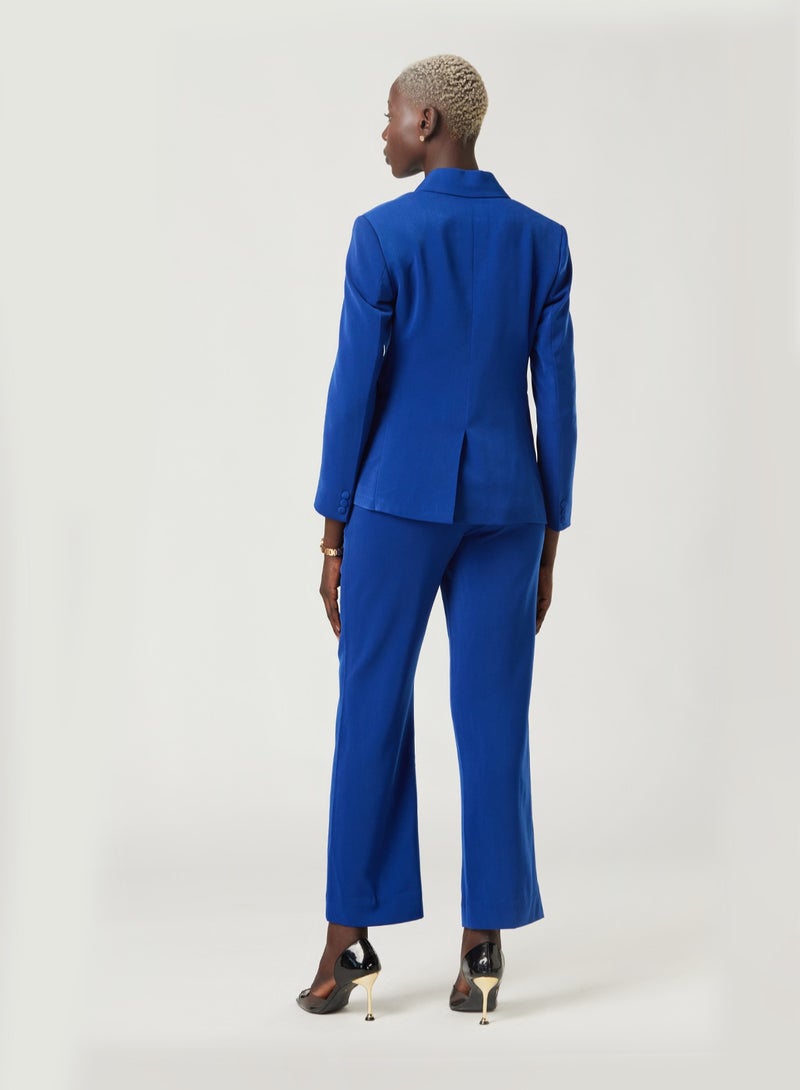 Cobalt Two-piece Suit Set with pants