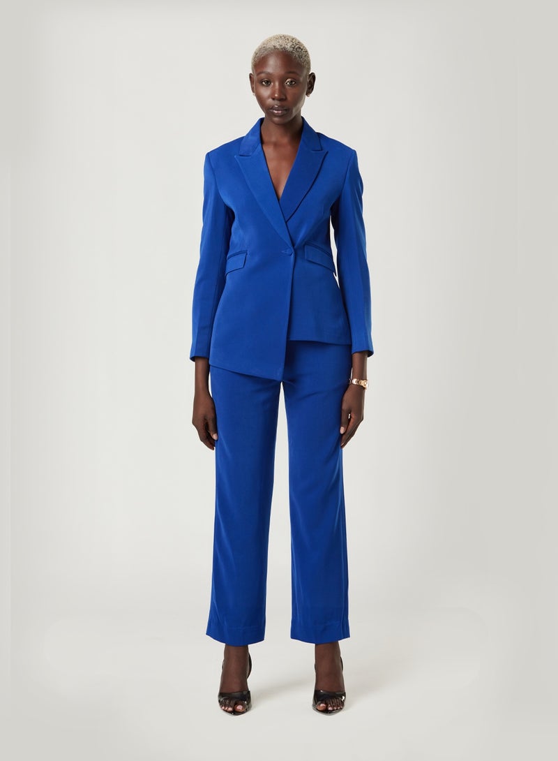 Cobalt Two-piece Suit Set with pants