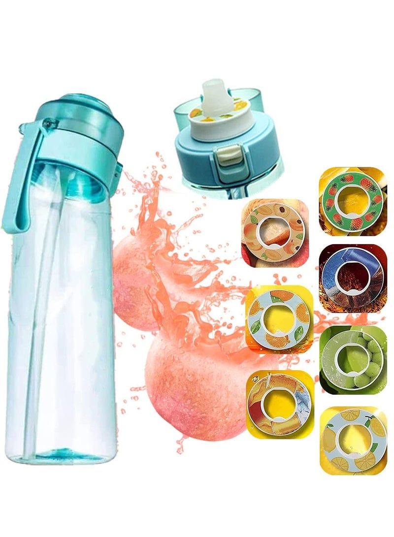 Sports Air Water Bottle BPA Free Starter up Set Drinking Bottles,650ML Fruit Fragrance Water Bottle, with 7 Flavour pods%0 Sugar Water Cup, for Gym and Outdoor Gift