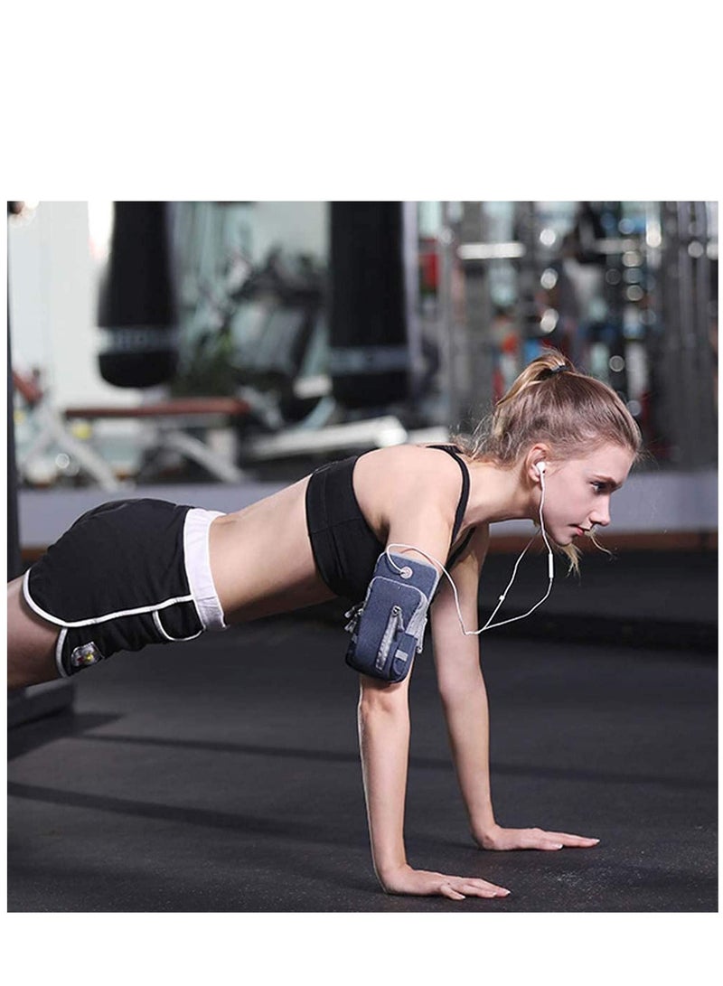 Running Phone Holder Bag Sports Running Armband Adjustable Arm Bag Suitable for Outdoor Exercise Phone Case Holder Compatible with Phones Under 6.9 inches