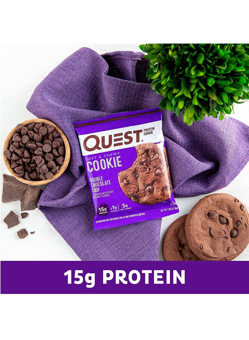 Quest Cookies Double Chocolate Chip 59g Pack of 12