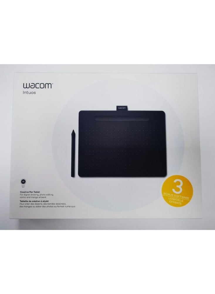 Intuos Medium CTL-6100K-B - (Non-Bluetooth) Creative Drawing Tablet Black