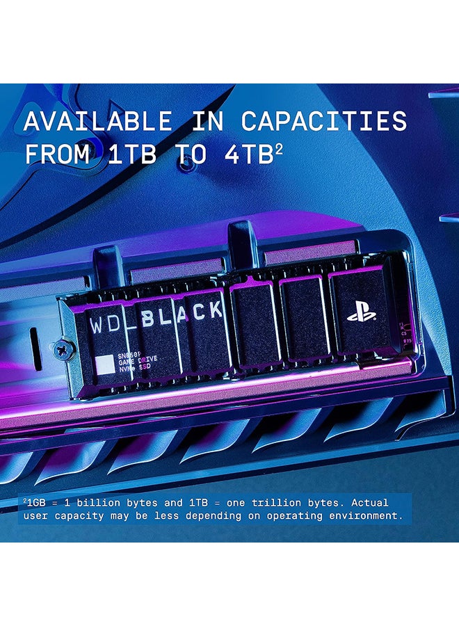1TB SN850P NVMe M.2 SSD Officially Licensed Storage Expansion for PS5 Consoles, up to 7,300MB/s, with heatsink - WDBBYV0010BNC-WRSN 1 TB