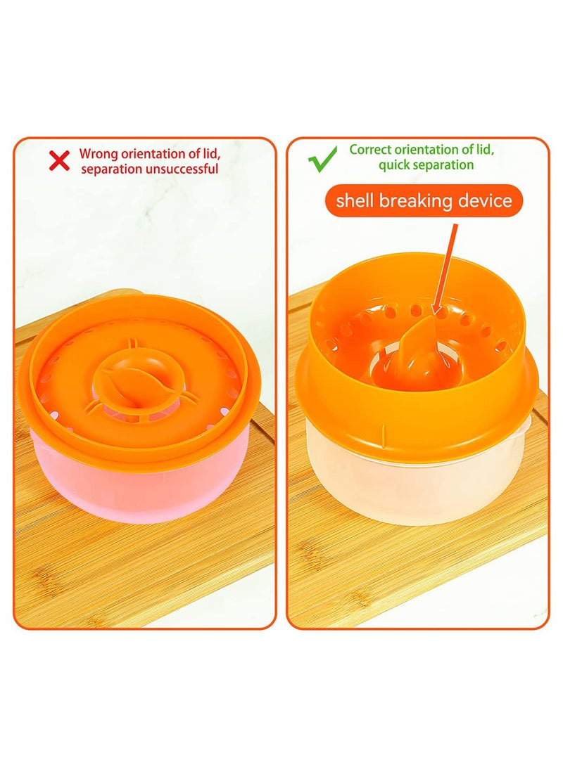 Egg White Separator Eggs Yolk Separators Multi-Eggs White Yolk Filter 5-6 Eggs Divider,Saves Time Chicken Baking Tools,Orange