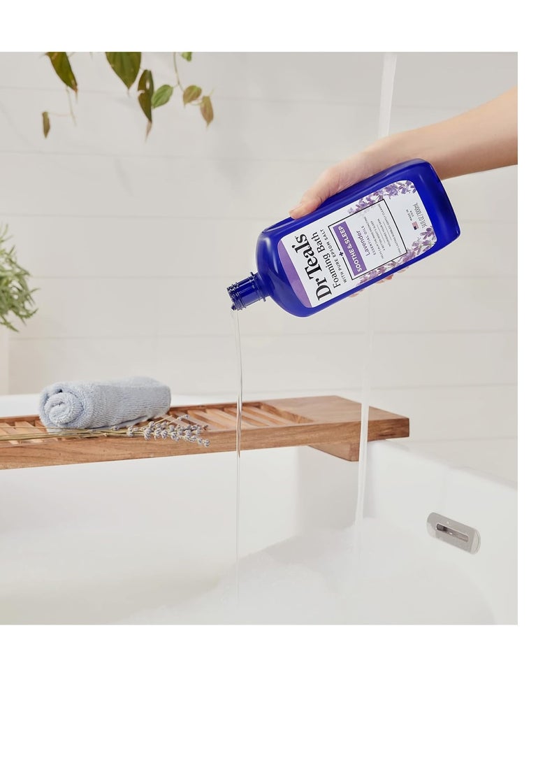 Dr Teal's Foaming Bath with Pure Epsom Salt, Soothe & Sleep with Lavender, 34 fl oz (Pack of 2)