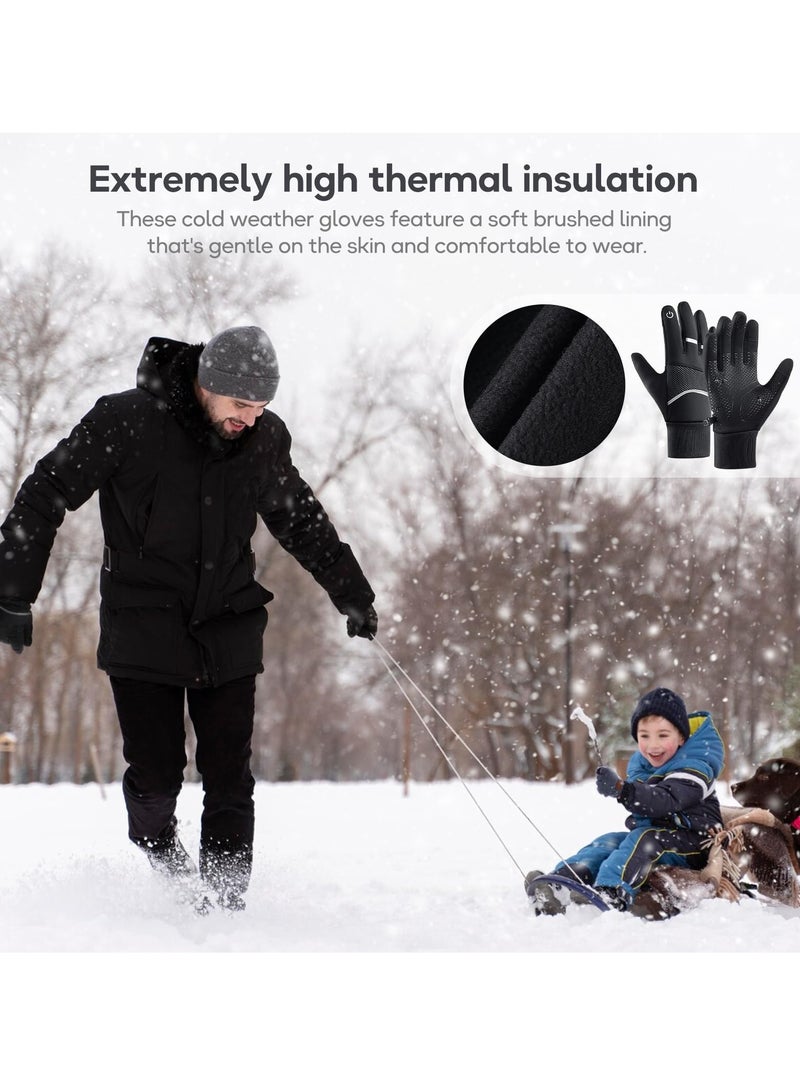 Winter Gloves - Waterproof, Thermal, Touchscreen Friendly for Outdoor Sports, Running, Biking, and Driving - Unisex Design for Men and Women
