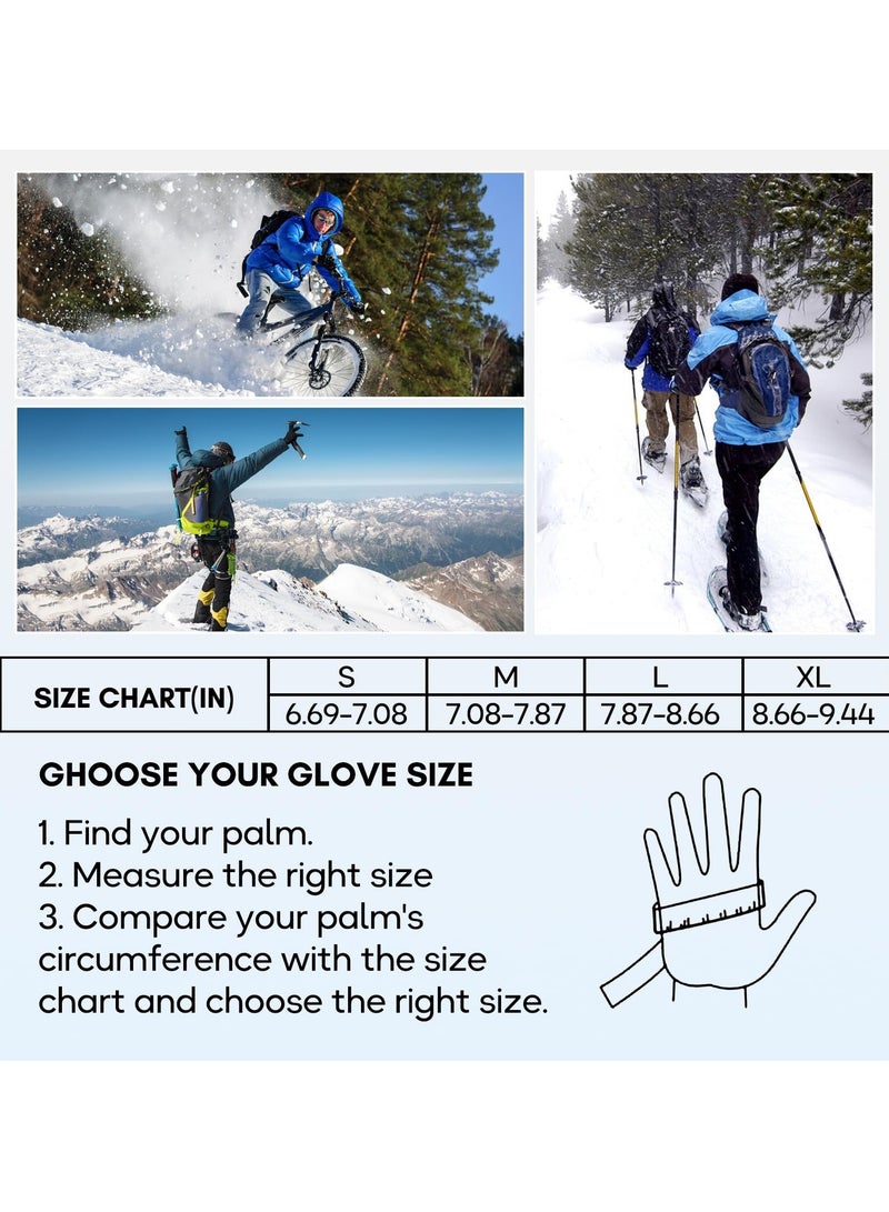 Winter Gloves - Waterproof, Thermal, Touchscreen Friendly for Outdoor Sports, Running, Biking, and Driving - Unisex Design for Men and Women