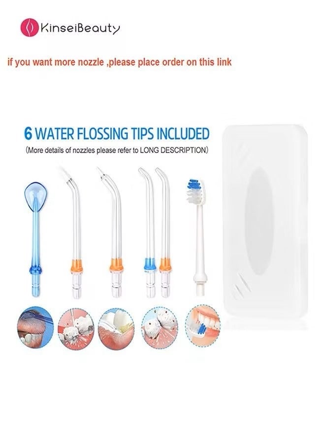 Water Dental Flosser for Teeth Cleaning, Dental Oral Irrigator with 5 Modes, 5 Jet Nozzles, 1 Toothbrush Head, IPX7 Waterproof, 300ML Water Tank