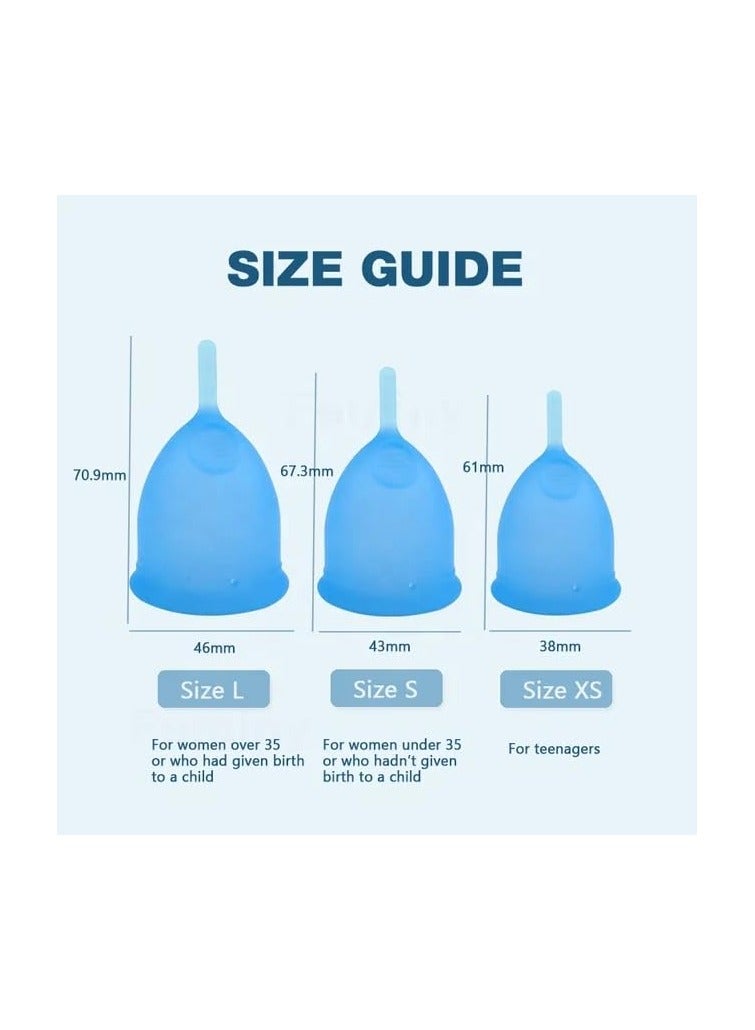 Feminy Menstrual Cup with Silicone Sterilizer Cup Holder