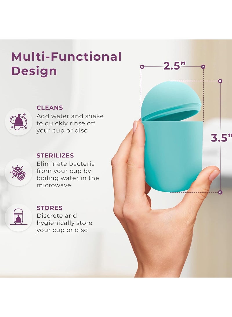 Feminy Menstrual Cup with Silicone Sterilizer Cup Holder