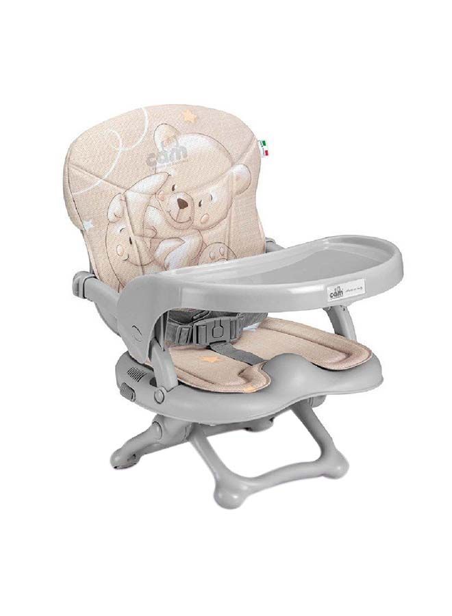 Portable Smarty Booster Baby Feeding Chair With Tray Eating - Beiges Teddy