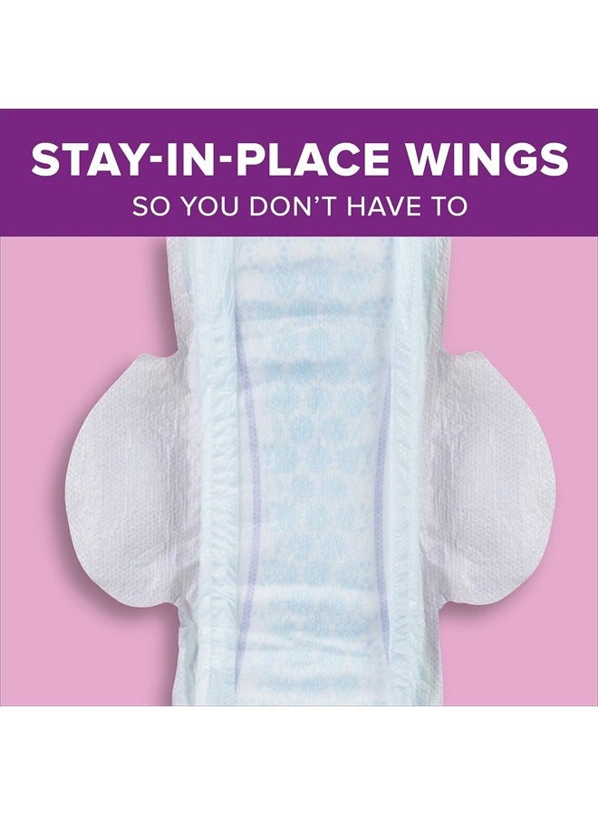 Ultra Thin Incontinence Pads with Wings & Postpartum Incontinence Pads, 5 Drop Maximum Absorbency, Long Length, 60 Count (3 Packs of 20), Packaging May Vary