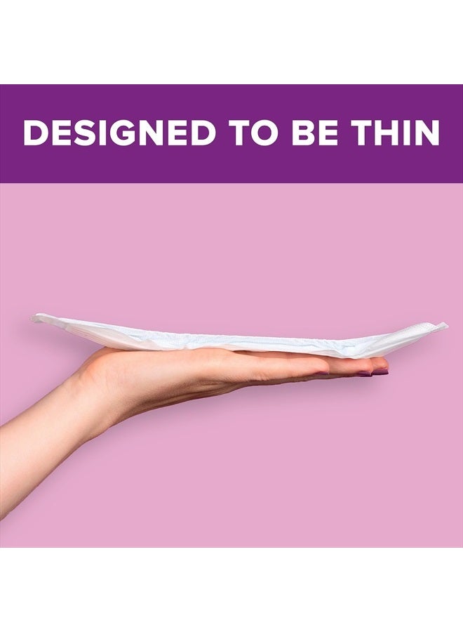 Ultra Thin Incontinence Pads with Wings & Postpartum Incontinence Pads, 5 Drop Maximum Absorbency, Long Length, 60 Count (3 Packs of 20), Packaging May Vary