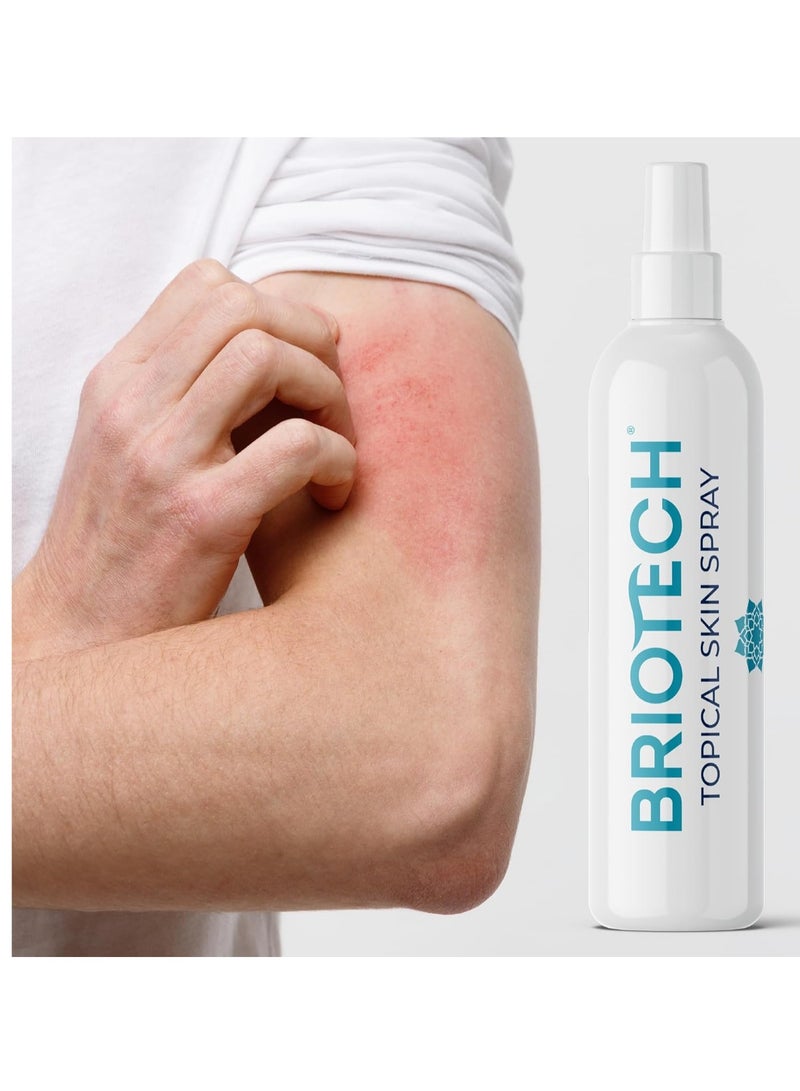 BRIOTECH Pure Hypochlorous Acid Spray, Multi Purpose Topical Body & Facial Mist, Eyelid Cleanser, Support Against Irritation & Redness Relief, Dry Skin & Scalp Treatment, Packaging May Vary, 8 fl oz