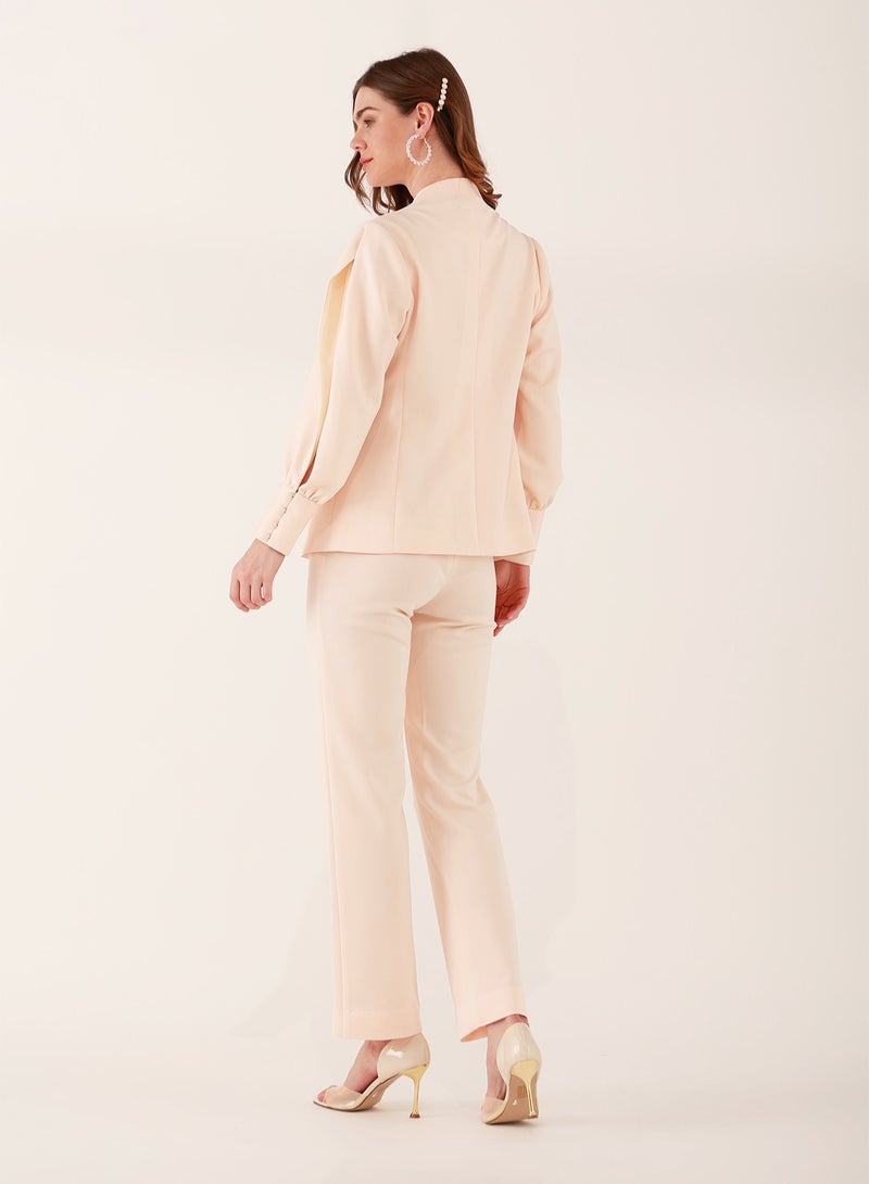 Alaya Sleevecut Two Piece Suit Set With pants