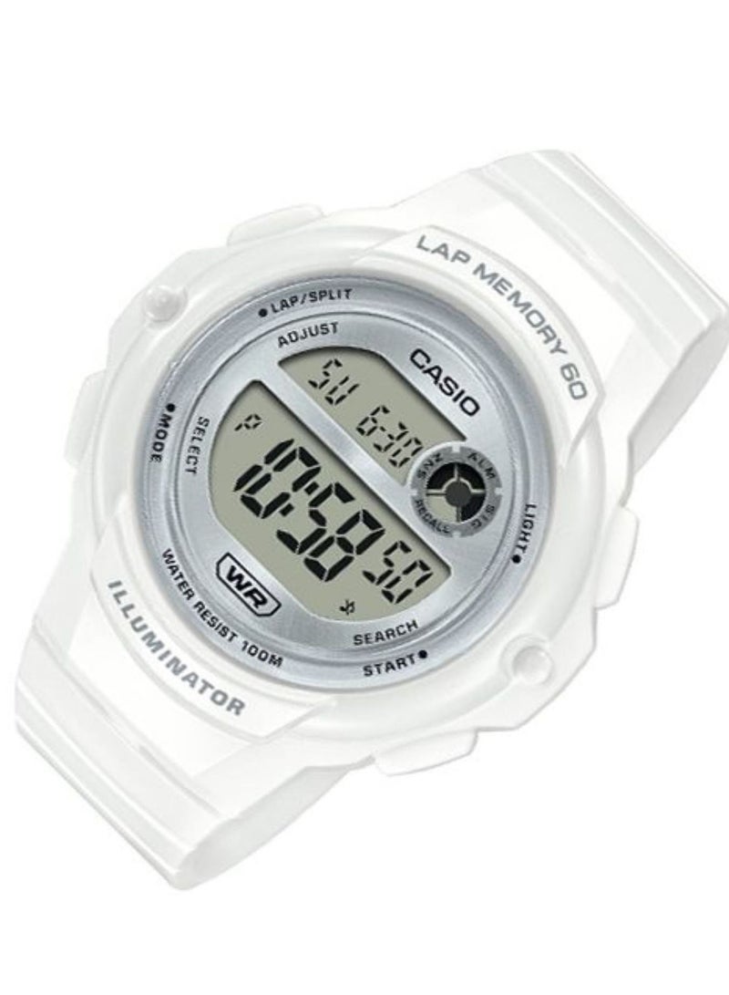 Water Resistant Digital ResinBand Watch For women LWS-1200H-7A1VDF