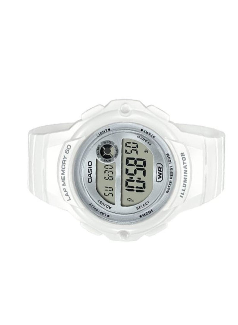 Water Resistant Digital ResinBand Watch For women LWS-1200H-7A1VDF