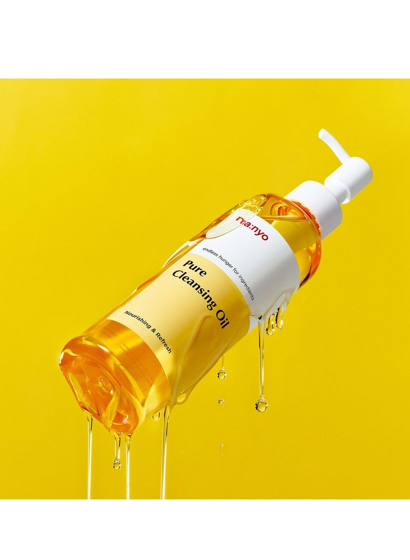 MANYO FACTORY Pure Cleansing Oil 6.7 fl oz (200ml) Korean Facial Cleanser, Blackhead Melting, Daily Makeup Removal with Argan Oil, for Women