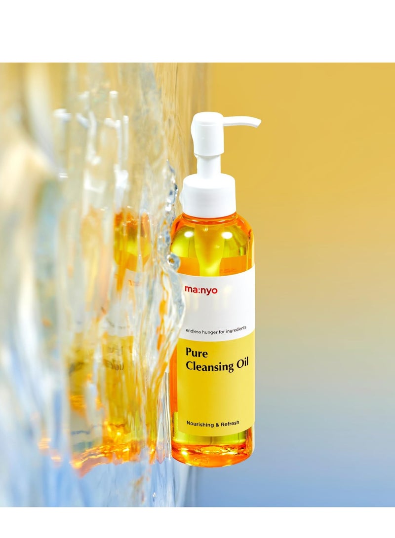 MANYO FACTORY Pure Cleansing Oil 6.7 fl oz (200ml) Korean Facial Cleanser, Blackhead Melting, Daily Makeup Removal with Argan Oil, for Women