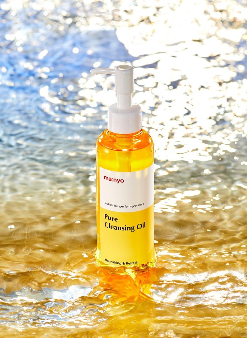 MANYO FACTORY Pure Cleansing Oil 6.7 fl oz (200ml) Korean Facial Cleanser, Blackhead Melting, Daily Makeup Removal with Argan Oil, for Women