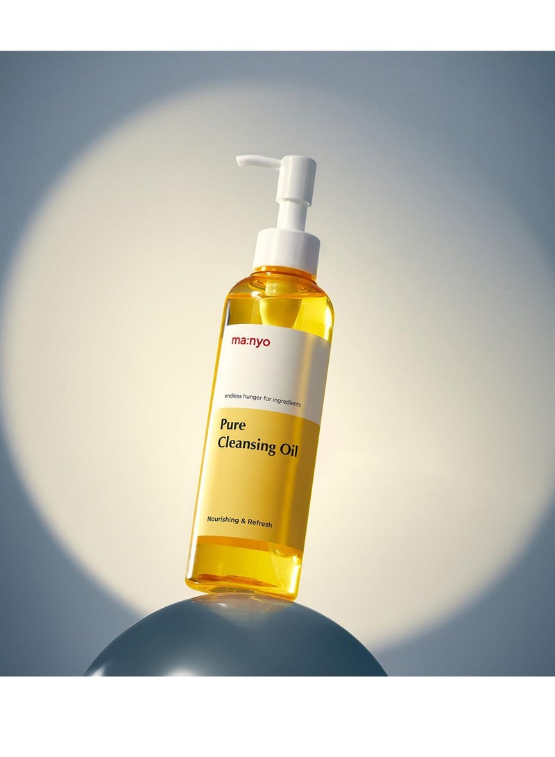 MANYO FACTORY Pure Cleansing Oil 6.7 fl oz (200ml) Korean Facial Cleanser, Blackhead Melting, Daily Makeup Removal with Argan Oil, for Women