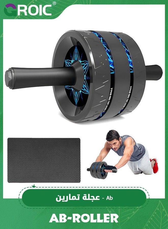 Ab Roller Wheel for Abs Workout, Upgraded 4.25 Inch Exercise Wheel for Abdominal and Core Strength Training, Home Gym Fitness Equipment with Innovative Non-Slip Rubber with Knee Pad