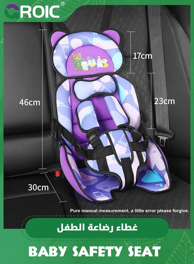 Auto Child Safety Seat Simple Car Portable Seat Belt, Foldable Car Seat Booster Seat for Car Protection, Travel Car Seat Accessories for Kids,Car Seat for Golf Cart