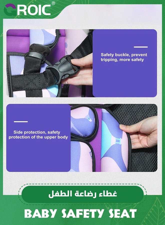 Auto Child Safety Seat Simple Car Portable Seat Belt, Foldable Car Seat Booster Seat for Car Protection, Travel Car Seat Accessories for Kids,Car Seat for Golf Cart