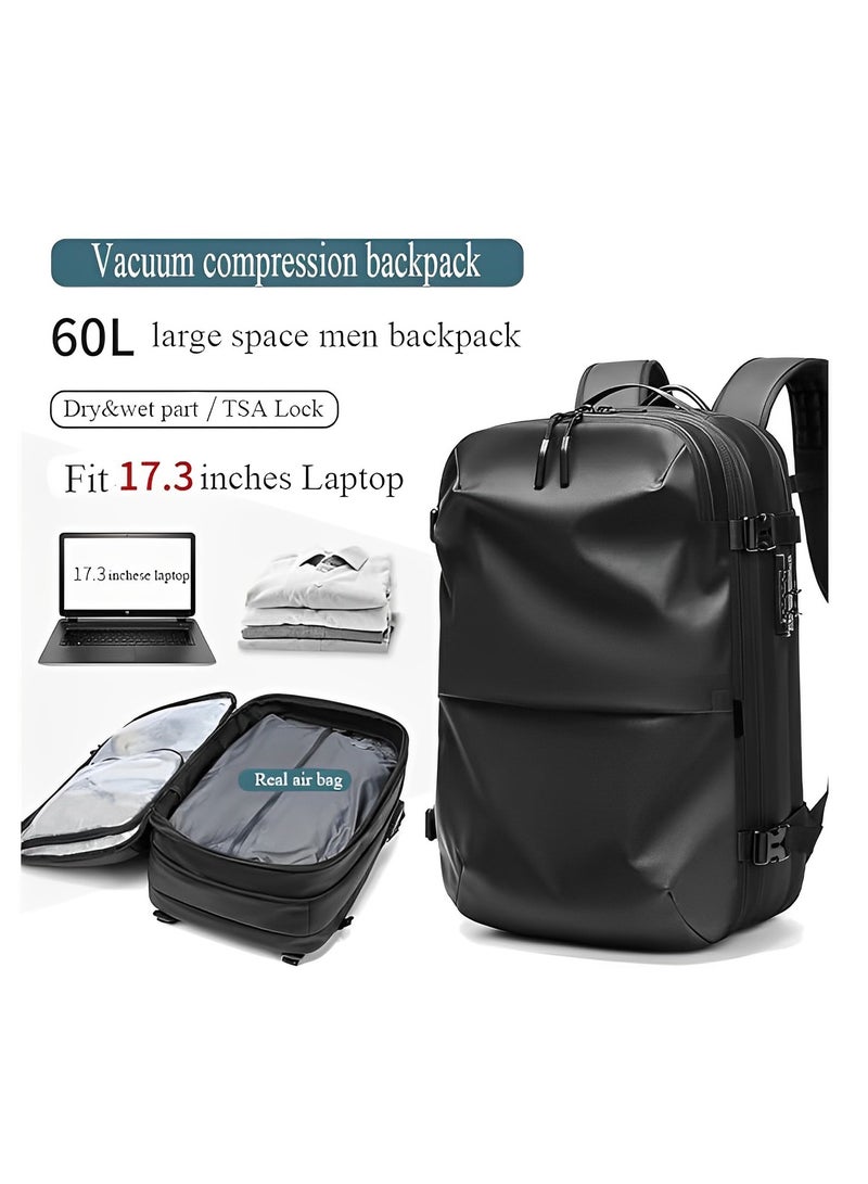 Skycare 60L Business Travel Waterproof Backpack, Multi-functional Large Capacity Expandable Computer Bag for Handheld or Shoulder Carry