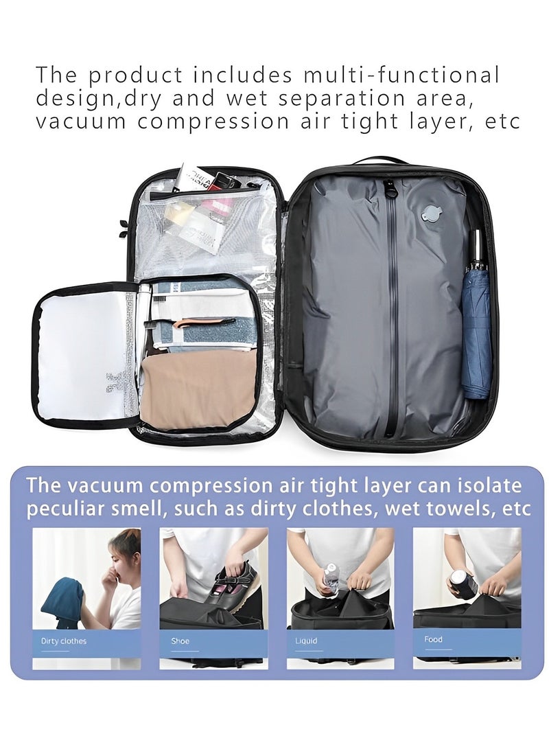 Skycare 60L Business Travel Waterproof Backpack, Multi-functional Large Capacity Expandable Computer Bag for Handheld or Shoulder Carry