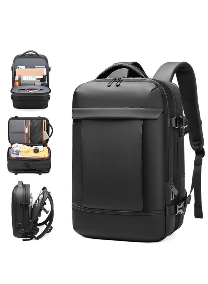 Skycare 39L Business Travel Waterproof Backpack, Multi-functional Large Capacity Expandable Computer Bag for Handheld or Shoulder Carry