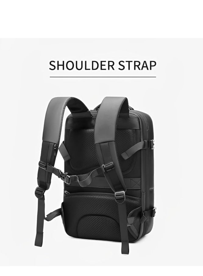 Skycare 39L Business Travel Waterproof Backpack, Multi-functional Large Capacity Expandable Computer Bag for Handheld or Shoulder Carry