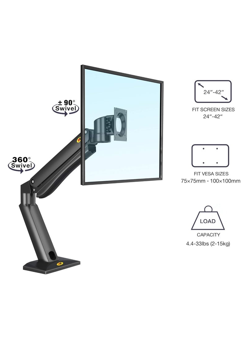 NB North Bayou Heavy Duty Monitor Arm Desk Mounts, Full Motion Monitor Stand Fits for 24