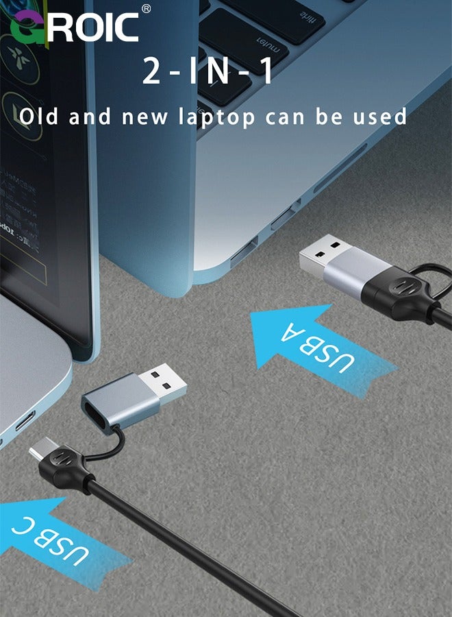 USB C Hub HDMI Adapter for MacBook Air Pro, 5 in 1 4K Dongle Multiport Converter with 15cm Cable, USB 3.0 5Gbps Data Transfer, 55W PD, SD/TF Card Slot, Digital AV Connector for Mac M1 M2 PC Laptop