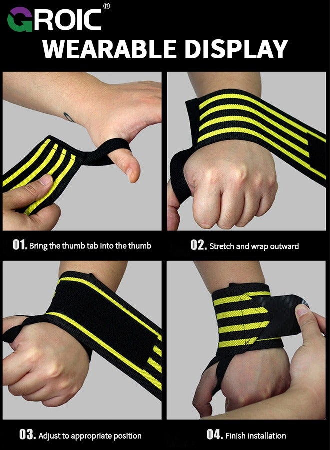 Weight Lifting Wrist Support Band, Elbow Wraps Wrist Wraps Brace for Men and Women, Elastic Elbow Compression Strap and Joint Support Brace for Powerlifting, Fitness