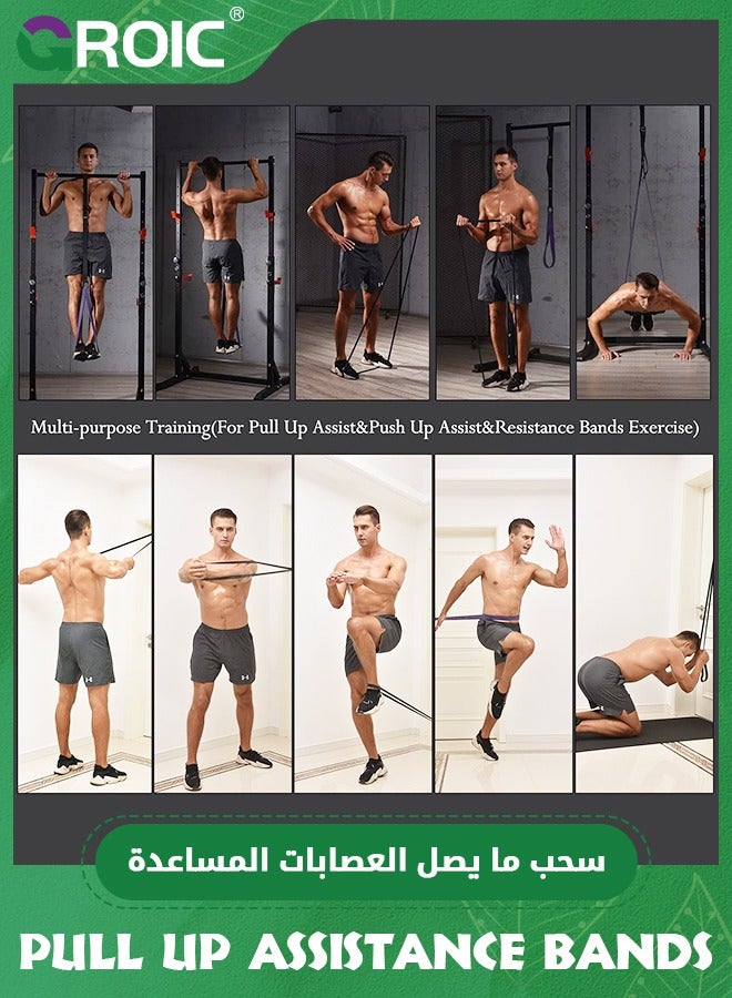 Pull Up Assistance Bands,Up to 310 lbs Assistance, Adjustable and Replaceable Pull Up Assist Band,Heavy-Duty Assisted Pull Up Resistance Bands for Pull Up Assist Push Up Assist