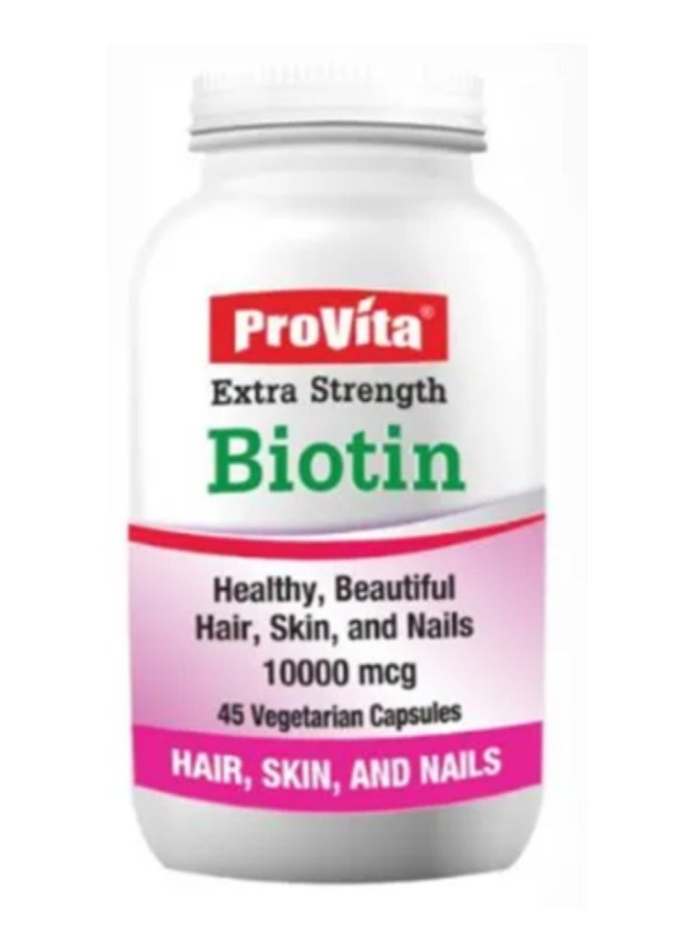 Extra Strength Biotin 45 Vegetarian Capsules