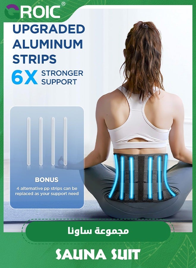 Back Brace for Lower Back Pain Relief with 3D Lumbar Pad, 6X Back Support Belt,Mesh Fabric Lumbar Support for Herniated Disc, Sciatica,Back Support Belt