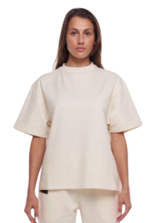 Unisex Vintage Casual Loose Shoulder Oversize Crew Neck Shaded Short Sleeve T-shirt